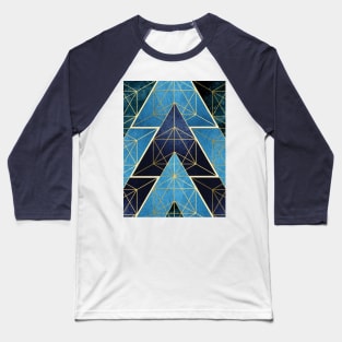 Geometric Excellence in Blue Baseball T-Shirt